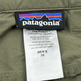 Patagonia Cargo Shorts - 36W 9L Green Nylon
