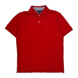 Tommy Hilfiger Slim Fit Polo Shirt - XL Red Cotton