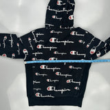 Spellout Champion Reverse Weave Hoodie - Medium Red Cotton Blend