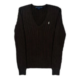 Ralph Lauren Sport Cable Knit Sweater - Medium Brown Cotton