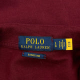 Polo By Ralph Lauren 1/4 Zip - Large Burgundy Cotton