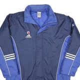 ADIDAS Mens Blue & Navy Zip Jacket L Polyamide Sportswear Long Sleeve Casual