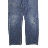 LEVI'S 505 Mens Blue Cotton Regular Straight Denim Jeans W34 L30 Classic Zip
