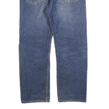 LEVI'S 505 Mens Blue Cotton Regular Straight Denim Jeans W34 L30 Classic Zip