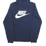 Nike Womens Navy Blue Stranger Things Hawkins Phys Ed Hoodie XS Cotton Blend