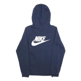 Nike Womens Navy Blue Stranger Things Hawkins Phys Ed Hoodie XS Cotton Blend