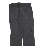 DICKIES Mens Black Cotton Blend Regular Fit Straight Leg Trousers W32 L32