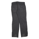DICKIES Mens Black Cotton Blend Regular Fit Straight Leg Trousers W32 L32