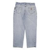 CARHARTT Mens Jeans Blue Relaxed Straight Denim Light W34 L29 Workwear Casual