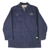 WORK KING Mens Navy Blue Ford OTP Paint Dept Jacket XL Cotton Blend Zip Workwear