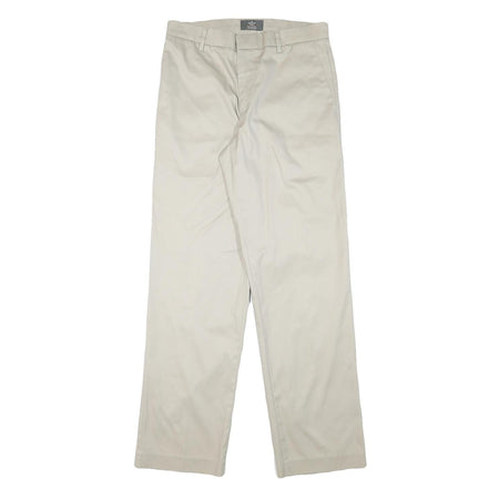 DOCKERS Mens Cotton Blend Beige Regular Straight Trousers W30 L32 Casual