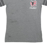 FANATICS Womens Grey Dale Earnhardt NASCAR Graphic T-Shirt M V-Neck Short Sleeve