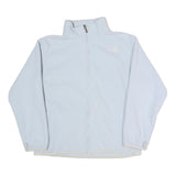 THE NORTH FACE Girls White Fleece Jacket L Polyester Blend Zip Outerwear