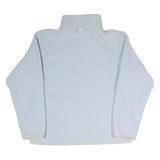 THE NORTH FACE Girls White Fleece Jacket L Polyester Blend Zip Outerwear