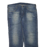 CARHARTT Mens Regular Fit Blue Denim Jeans W38 L32 Classic Zip Pocket