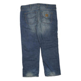 CARHARTT Mens Regular Fit Blue Denim Jeans W38 L32 Classic Zip Pocket