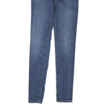 LEVI'S Womens Blue Regular Skinny Denim Medium Wash Jeans W26 L31 Classic Zip