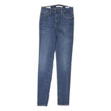 LEVI'S Womens Blue Regular Skinny Denim Medium Wash Jeans W26 L31 Classic Zip