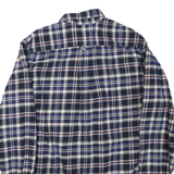 JACHS Mens Blue & White Check Shirt XL Cotton Blend Casual Long Sleeve