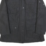 ROADSIGN Womens Black Jacket L Polyester Blend Plain Zip Closure Utility Style