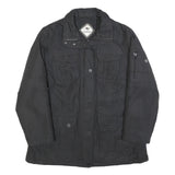 ROADSIGN Womens Black Jacket L Polyester Blend Plain Zip Closure Utility Style