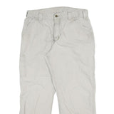 CARHARTT Mens Cotton Blend Relaxed W34 L28 Workwear Cargo Trousers Beige