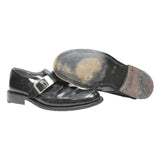 BOSS Monk Strap Mens Leather Black UK 7 Formal Dress Buckle Shoes Stylish