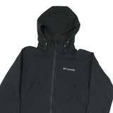 COLUMBIA Womens Black Outdoor Jacket M Polyester Blend Hooded Zip Up