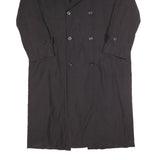 NEWPORT HARBOR Mens Black Classic Jacket L Polyester Button Plain Long Sleeve