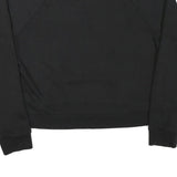 PUMA Womens Black Cotton Blend Crew Neck L Sweatshirt Logo Casual Pullover