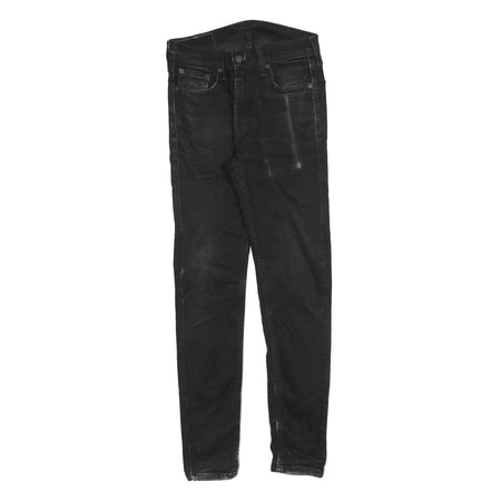 LEVI'S 519 Hi-Ball Mens Jeans Black Slim Skinny Denim W30 L28 Zip