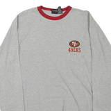 NFL Mens Grey Red 49ers Graphic T-Shirt XL Long Sleeve Crew Neck Football