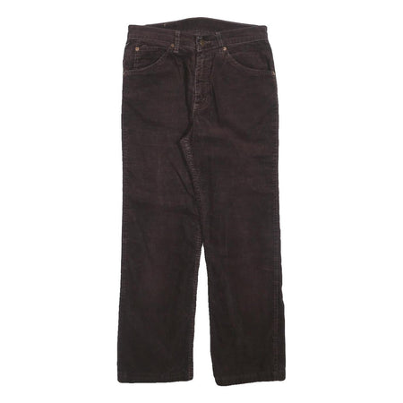 LEVI'S Mens Cotton Blend Brown Regular Straight Trousers W28 L27 Classic Zip