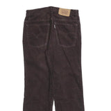 LEVI'S Mens Cotton Blend Brown Regular Straight Trousers W28 L27 Classic Zip