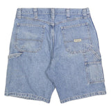 WRANGLER Mens Shorts Blue Denim Casual M W34 Workwear Cotton Blend