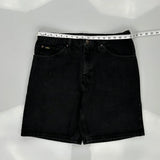 Lee Denim Shorts - 36W 10L Black Cotton