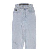 NUMBERONE Womens Relaxed Light Denim Jeans W23 L29 Patch Pocket Zip Closure