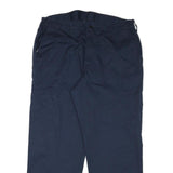 RED KAP Mens Cotton Blend Navy Regular Fit Straight Leg Trousers W36 L30