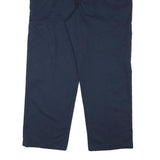 RED KAP Mens Cotton Blend Navy Regular Fit Straight Leg Trousers W36 L30