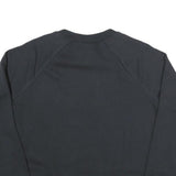 NIKE Womens Black Crew Neck S Cotton Blend Logo Sweatshirt Casual Pullover
