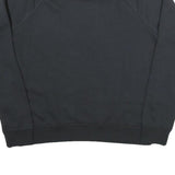 NIKE Womens Black Crew Neck S Cotton Blend Logo Sweatshirt Casual Pullover