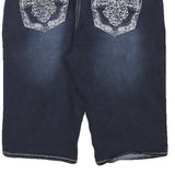 HYDRAULIC Womens Denim Blue Casual Shorts S W28 Embroidered Pockets