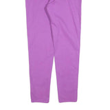 Womens Cotton Blend Lilac Slim Zip Trousers W32 L30 Stylish Casual Fit