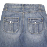 OOH MOW MAO Womens Denim Blue Casual Shorts L W30 Cotton Blend