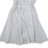 PHASE EIGHT Womens Light Blue Silk Blend Fit & Flare Sleeveless Midi Dress UK 16