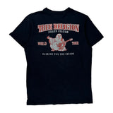 World Tour True Religion Graphic T-Shirt - Medium Black Cotton