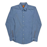 Boss Shirt - Large Blue Cotton