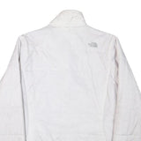 THE NORTH FACE Womens White Jacket M Polyester Blend Plain Outdoor Zip Warm