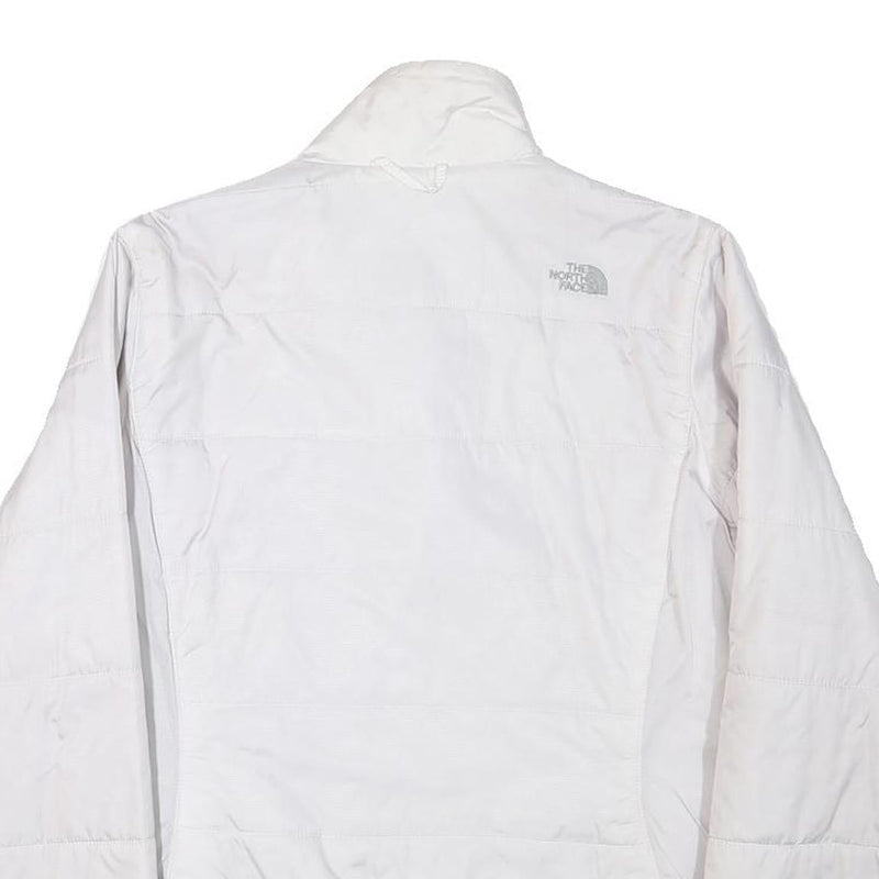 THE NORTH FACE Womens White Jacket M Polyester Blend Plain Outdoor Zip Warm