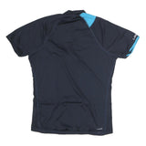 REEBOK Mens Blue & Black Graphic T-Shirt L Short Sleeve Crew Neck Sports